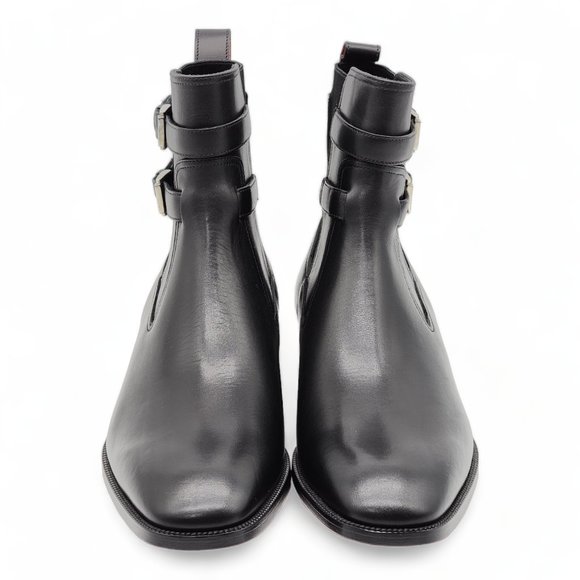 Christian Louboutin Sahni Horse Flat Ankle Boots Black - Picture 4 of 8